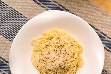 A bowl of pasta eaten during a one-day sightseeing tour