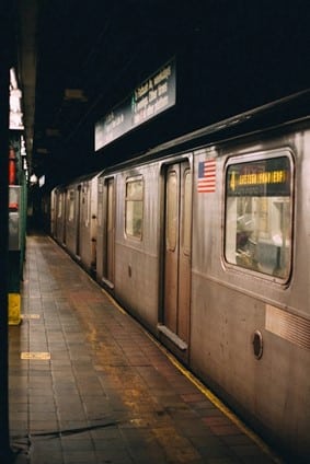 A train seen during a city trip to New York