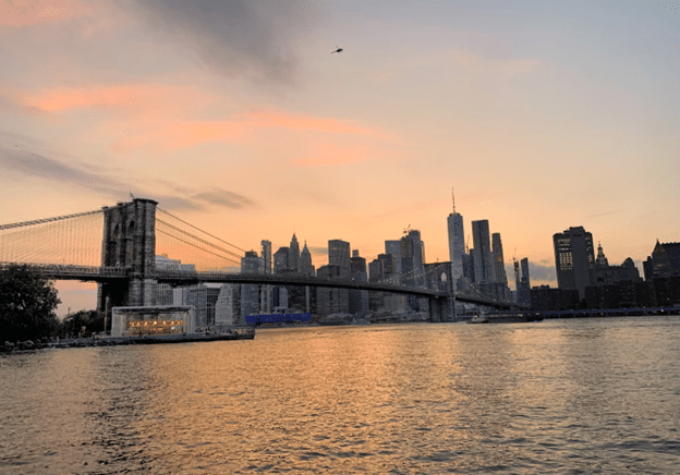 New York City travel guide showing sunsets