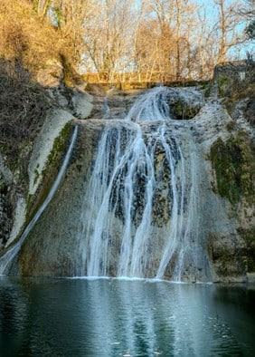 A waterfall seen during a small group tour in New York City