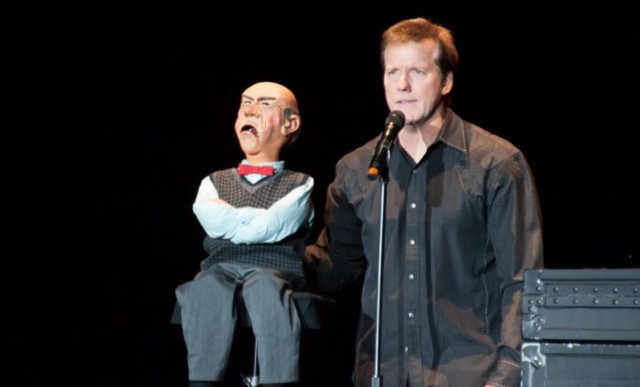 Jeff Dunham performing on stage