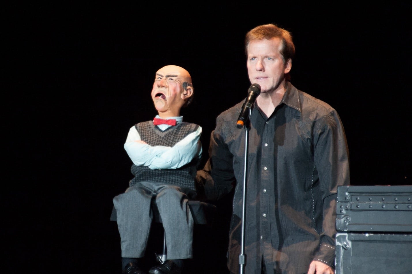 Jeff Dunham performing on stage