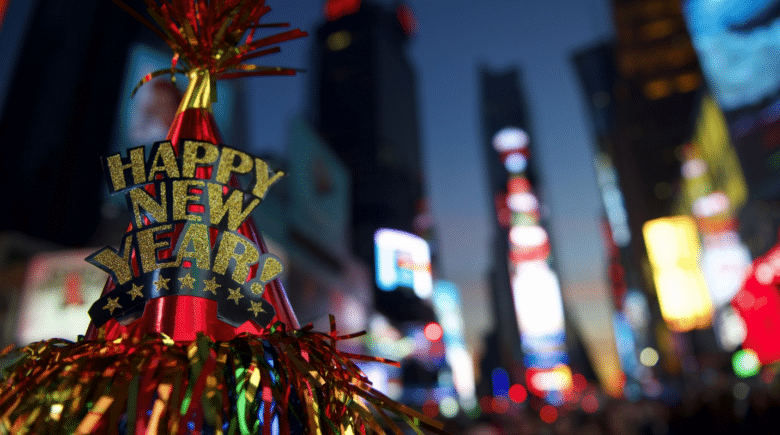 A party hat during a New York City travel guide