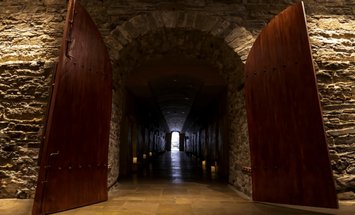 The entrance to the catacombs at St. Patrick’s old cathedrals