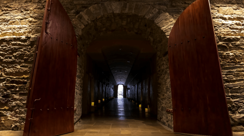 The entrance to the catacombs at St. Patrick’s old cathedrals