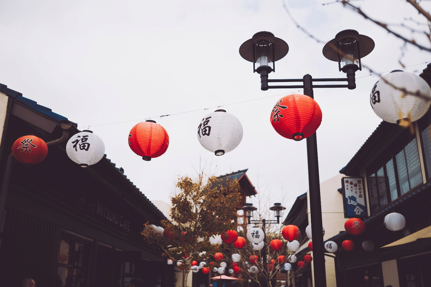 Chinese lanterns seen during a small group tour in New York City