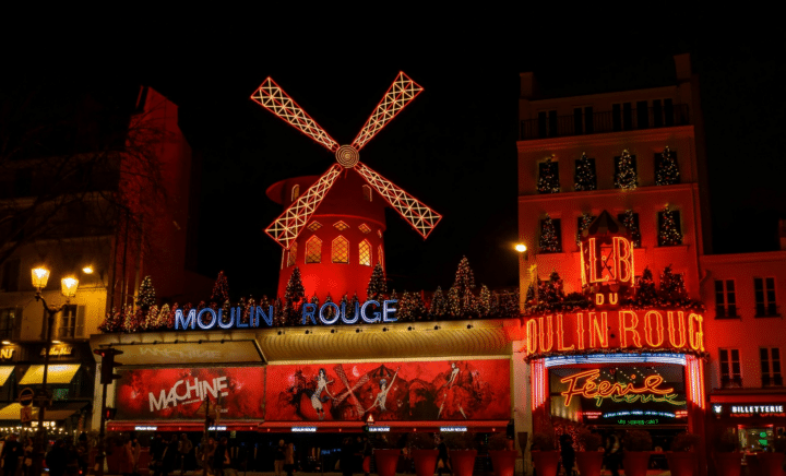 A sign for Moulin Rouge seen during a New York City travel guide
