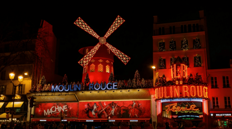 A sign for Moulin Rouge seen during a New York City travel guide