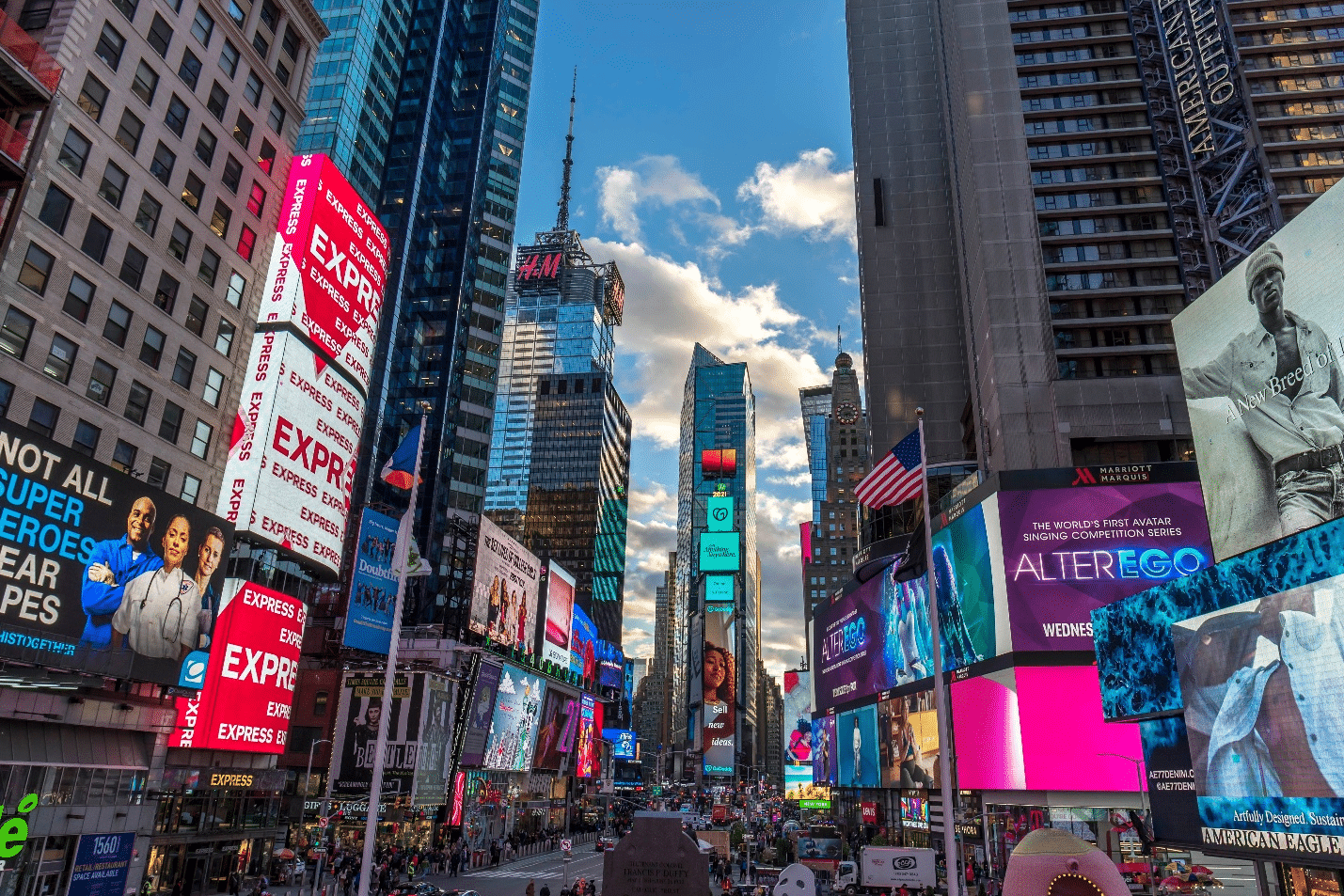 Times Square seen during a city trip to New York