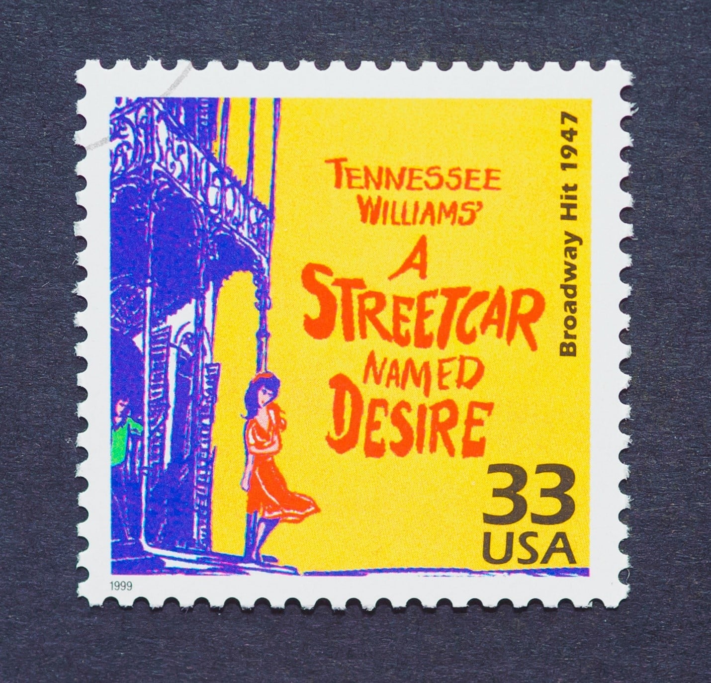A themed postage stamp seen during a city trip to New York