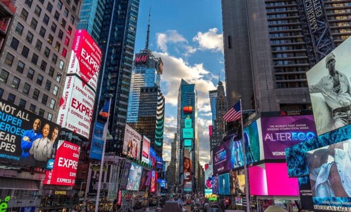 Times Square in the morning