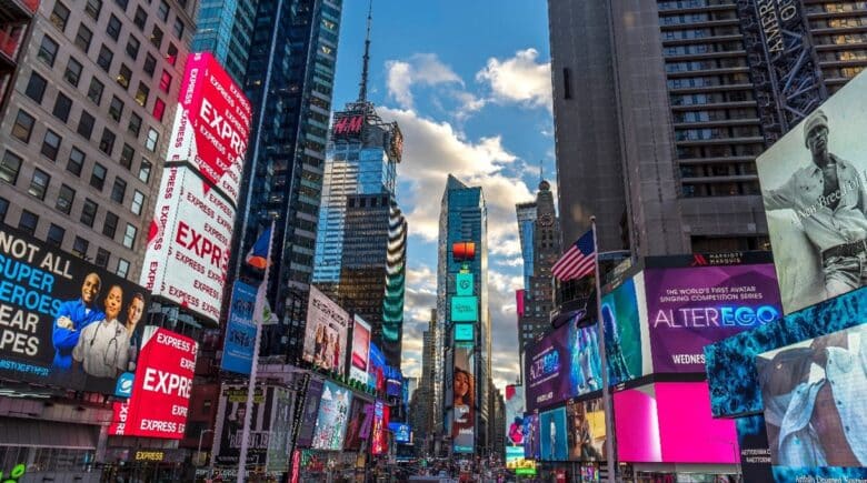 Times Square in the morning