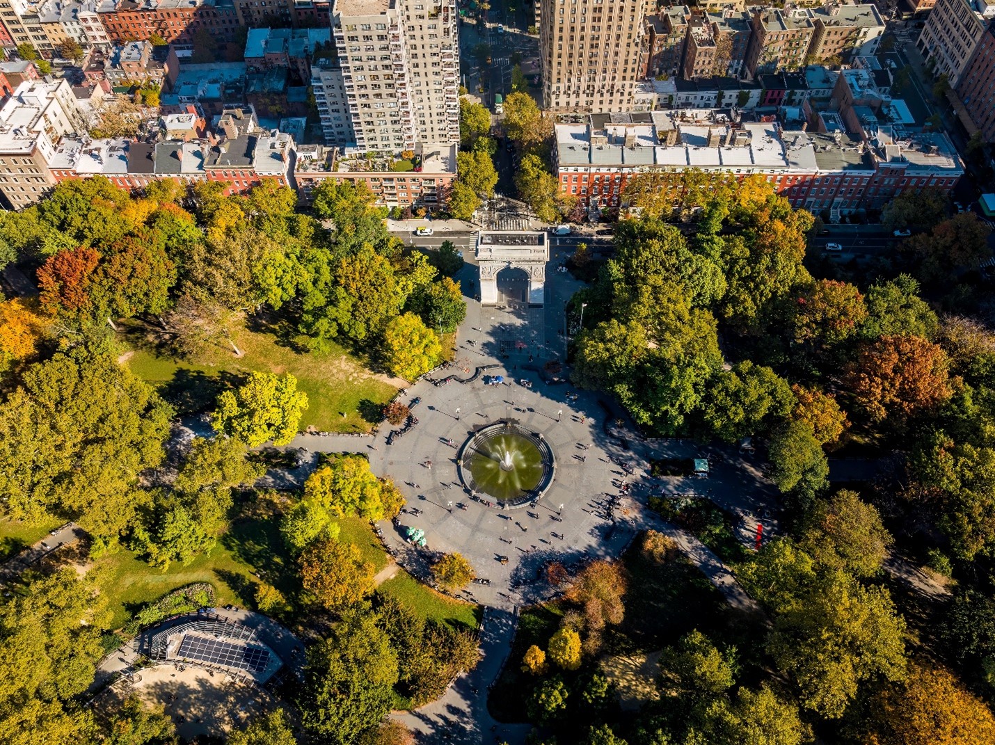 Park seen from above during a one-day sightseeing tour