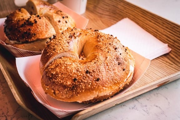 Two NYC bagels