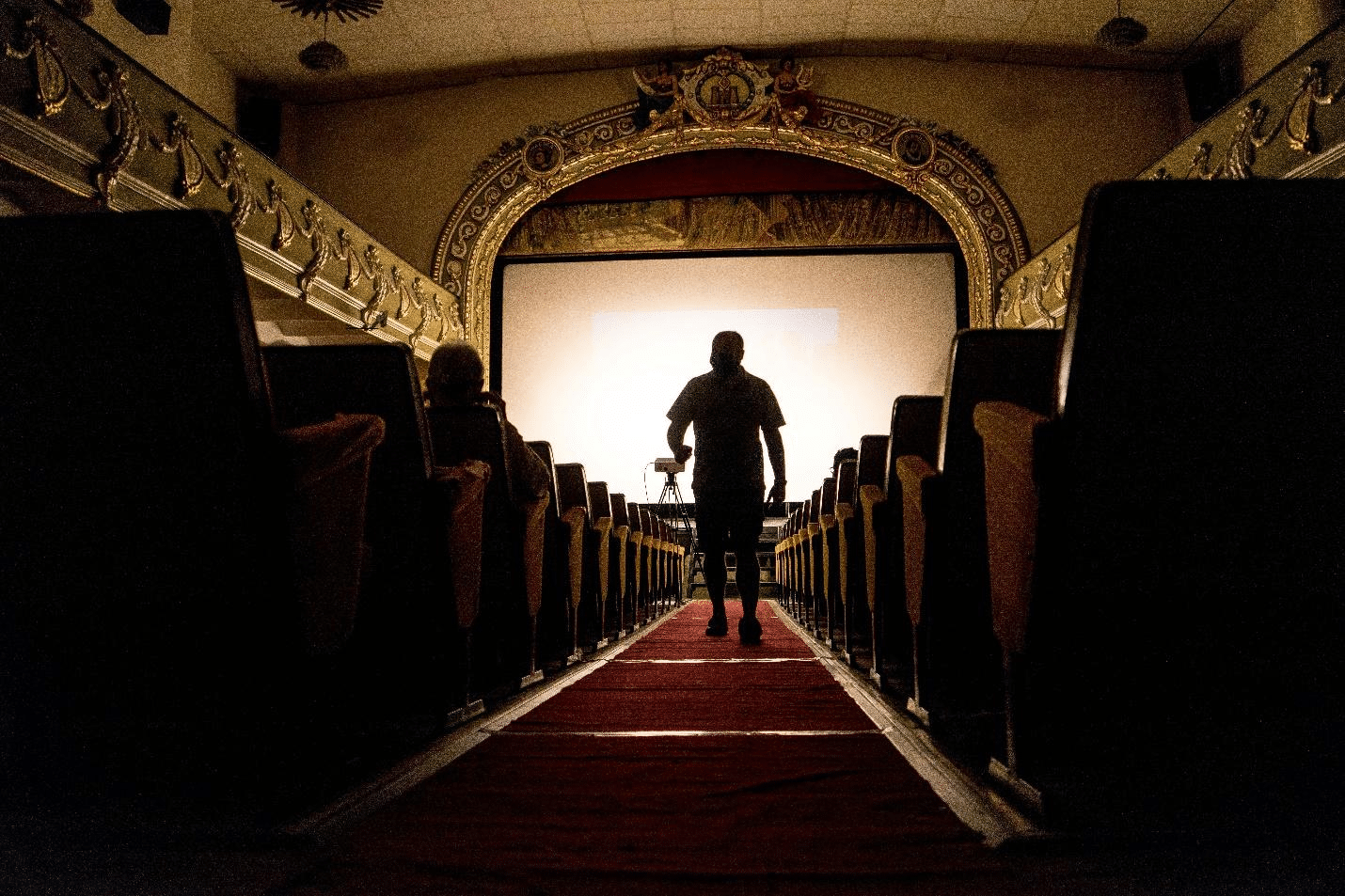 A picture of a theater
