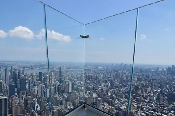 Aerial view of New York City from The Edge.