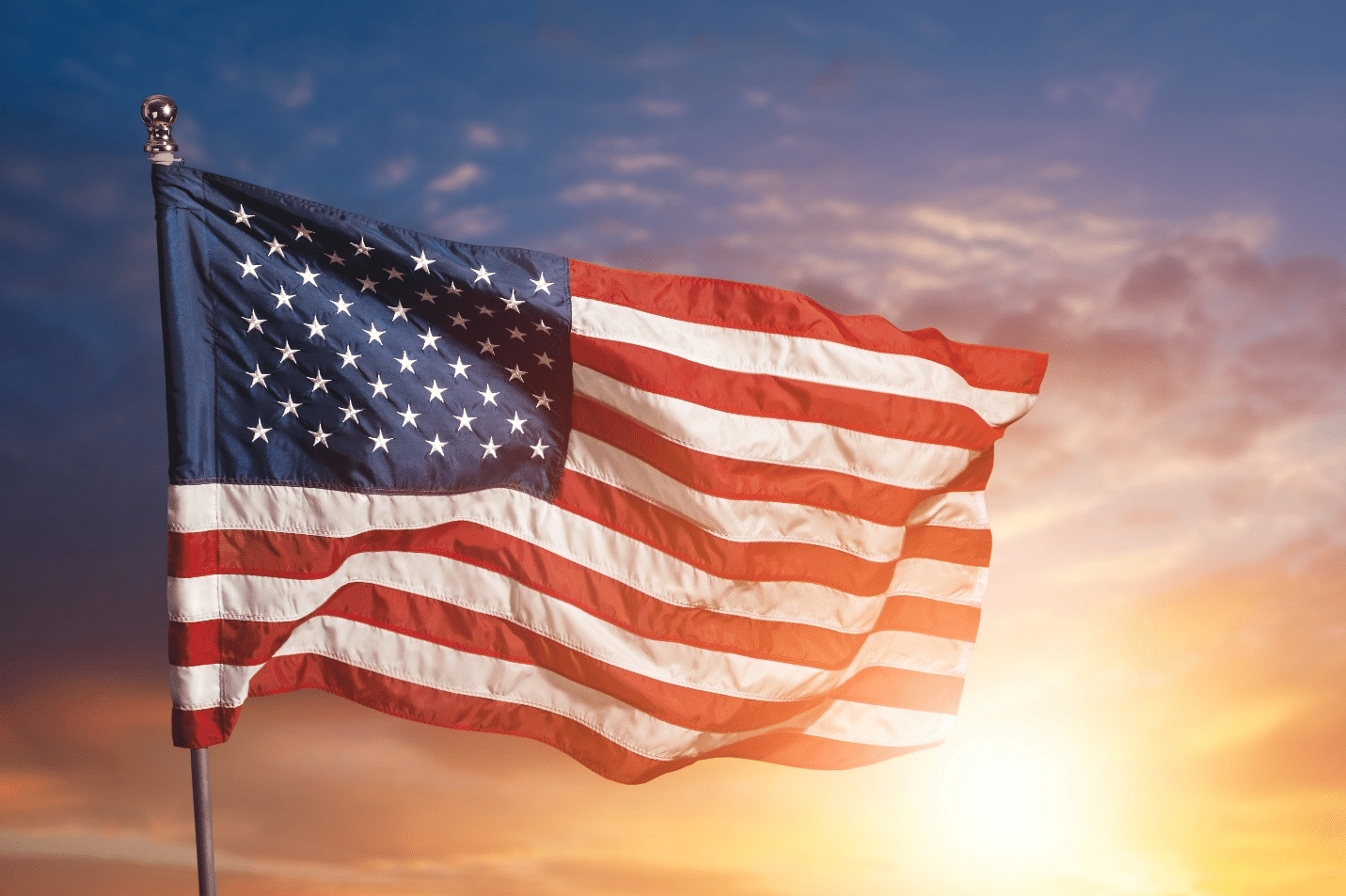 American flag seen during a New York City travel guide