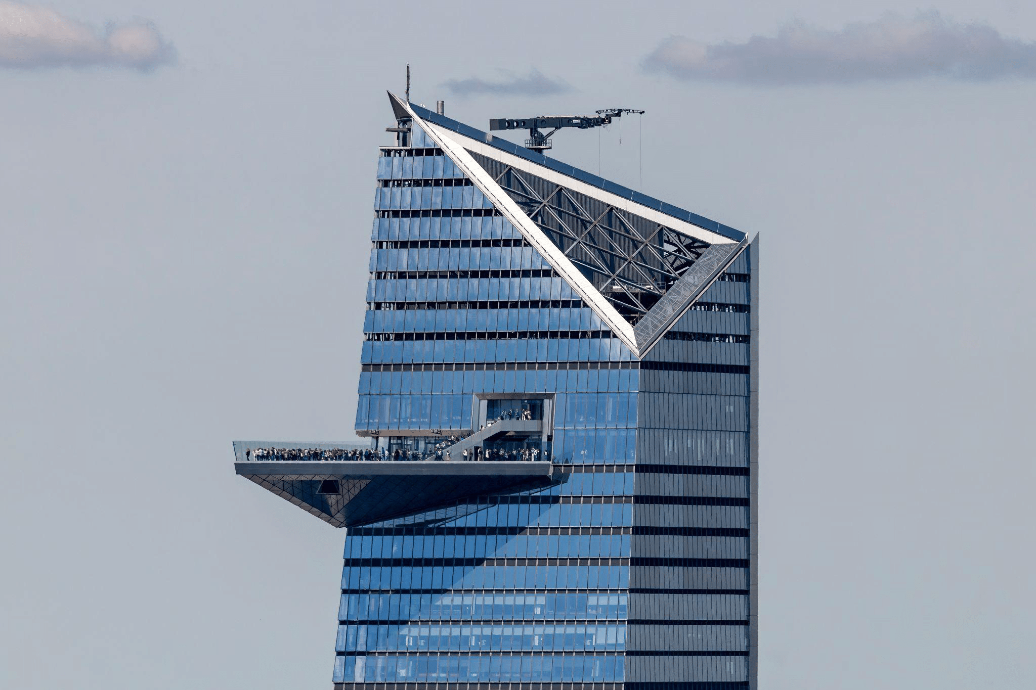 The Edge observation deck on a cloudy day