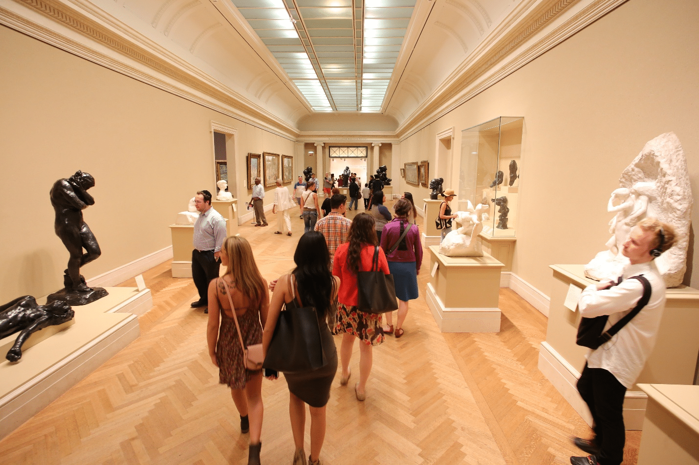 People at the MET during Museum Mile Festival