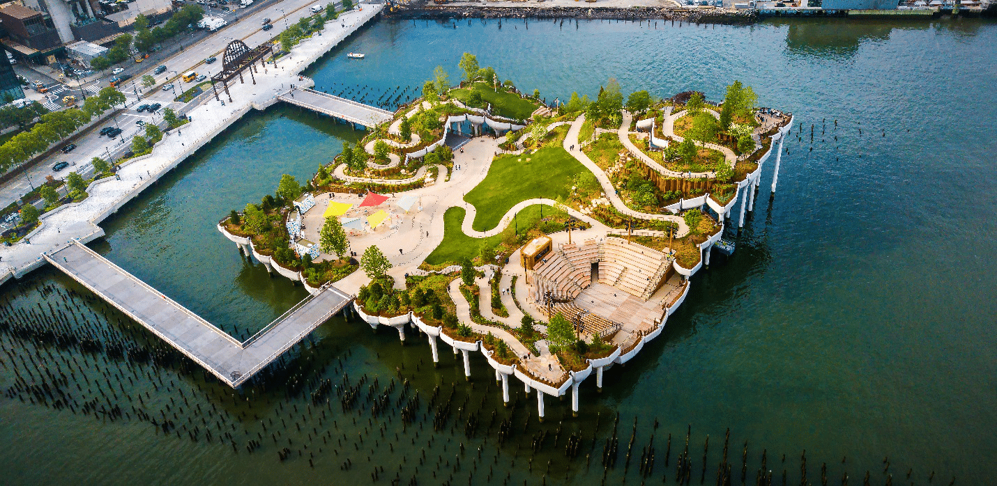 A park built over water seen during a one-day sightseeing tour