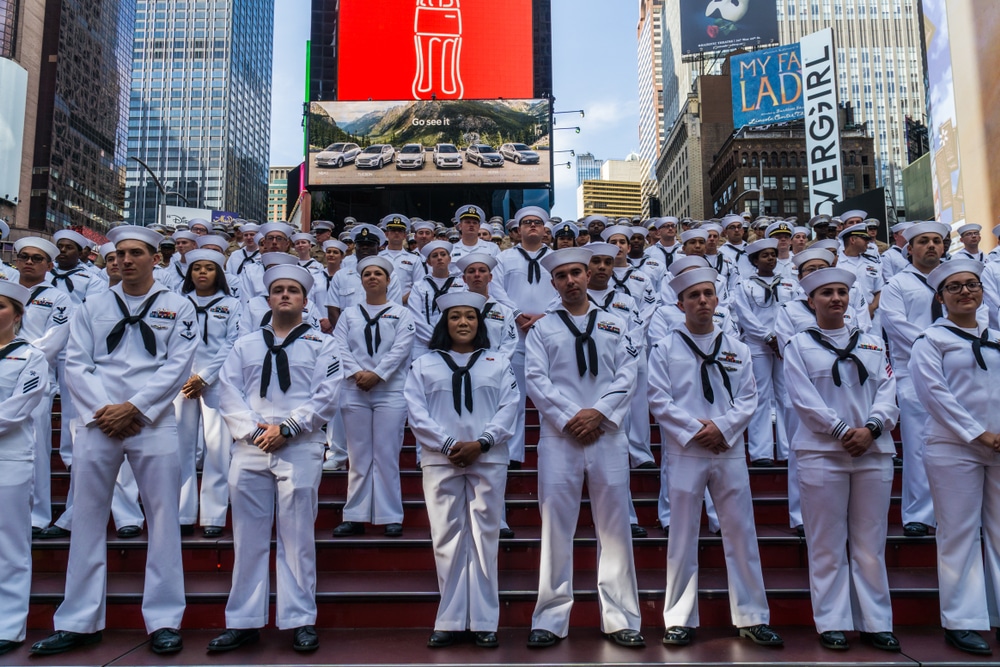 New York City, New York/USA May 22, 2019 Fleet Week Memorial Day Celebration welcomes the Navy, Marines and other branches of the United States Military.
