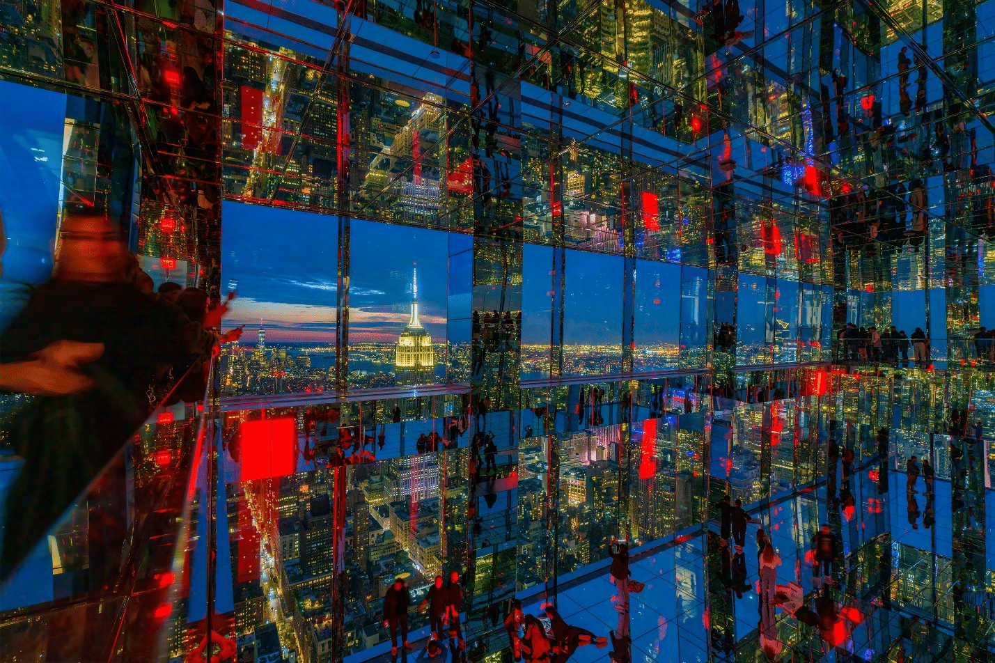 Red, blue, and yellow lighting inside Summit Vanderbilt