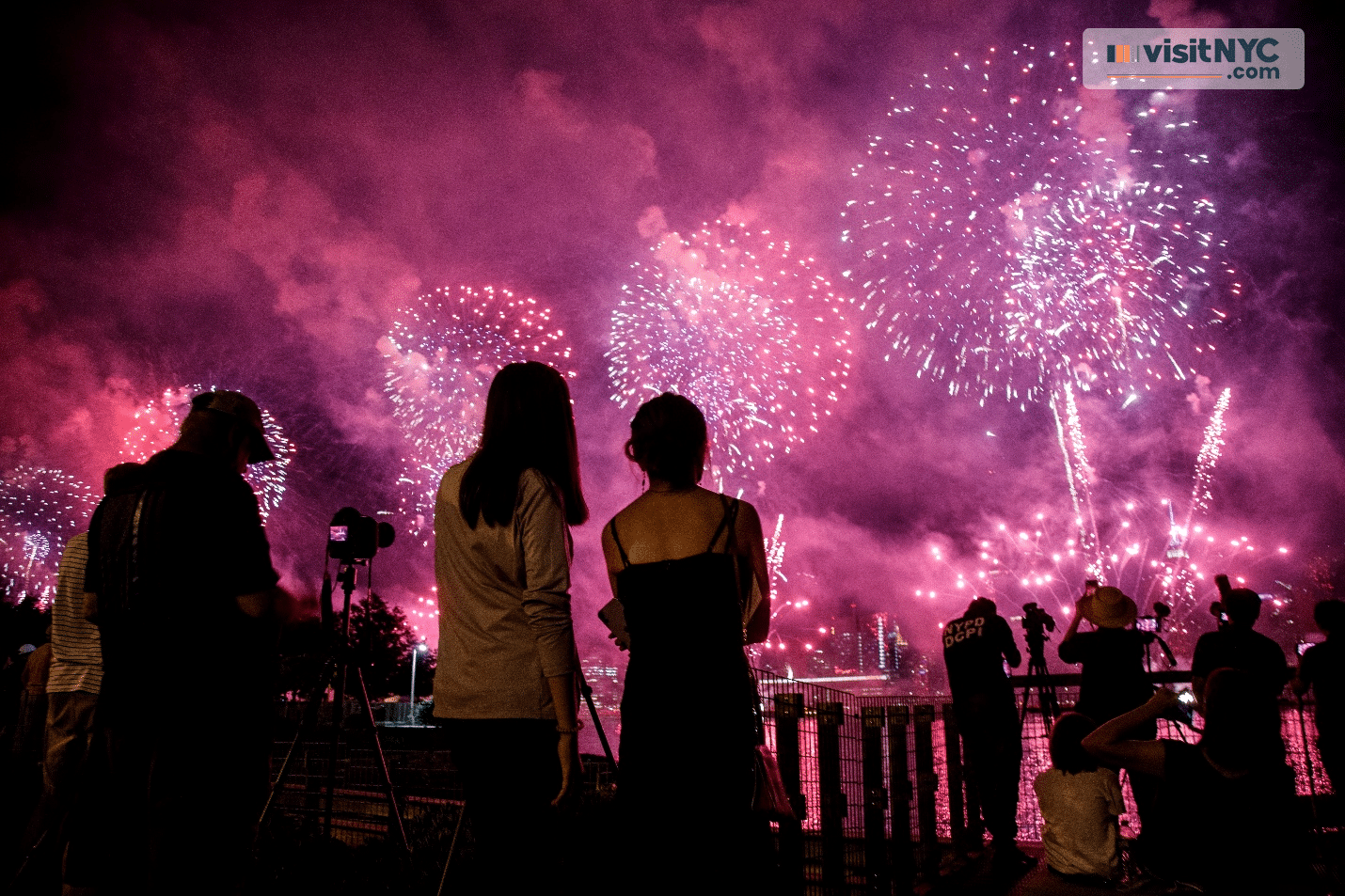 People watching fireworks