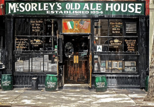 Exterior of McSorley's Old Ale House, a historic bar.