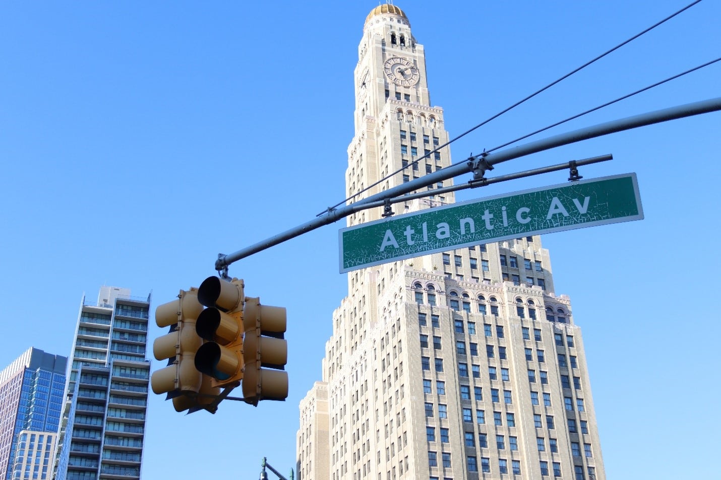 A sign for Atlantic Avenue in Brooklyn