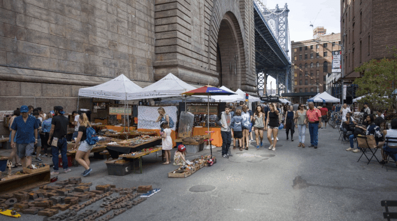 A picture of the Brooklyn Flea market