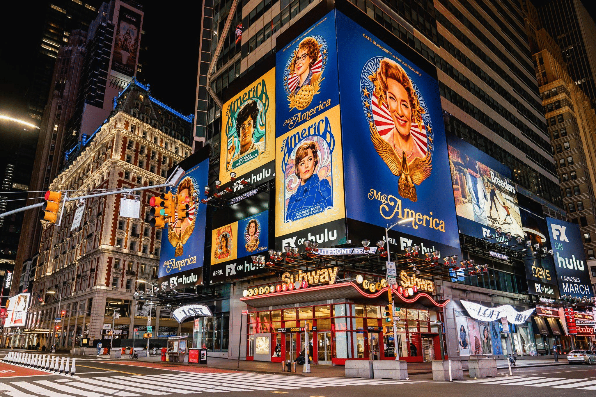 advertisement for shows in New York.