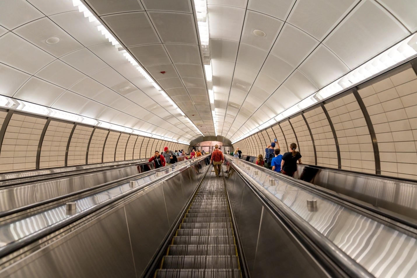 Escalator in a subway