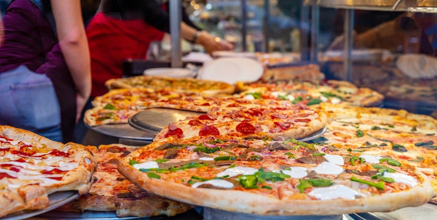 Slices of pizza