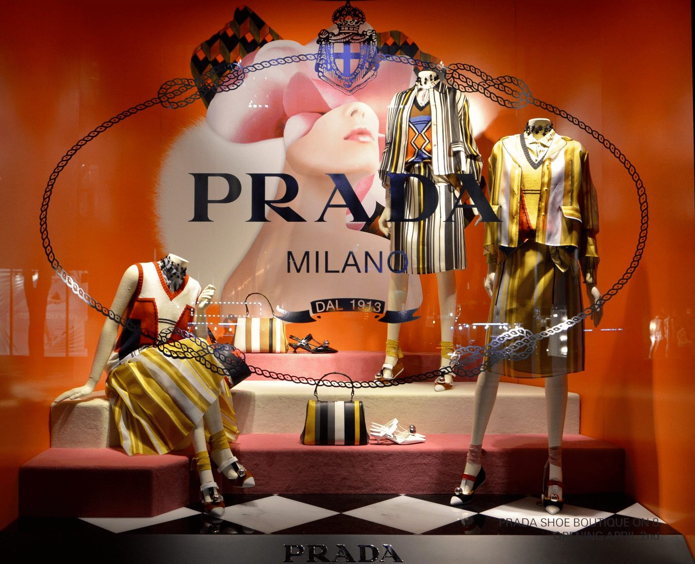 A store window for Prada