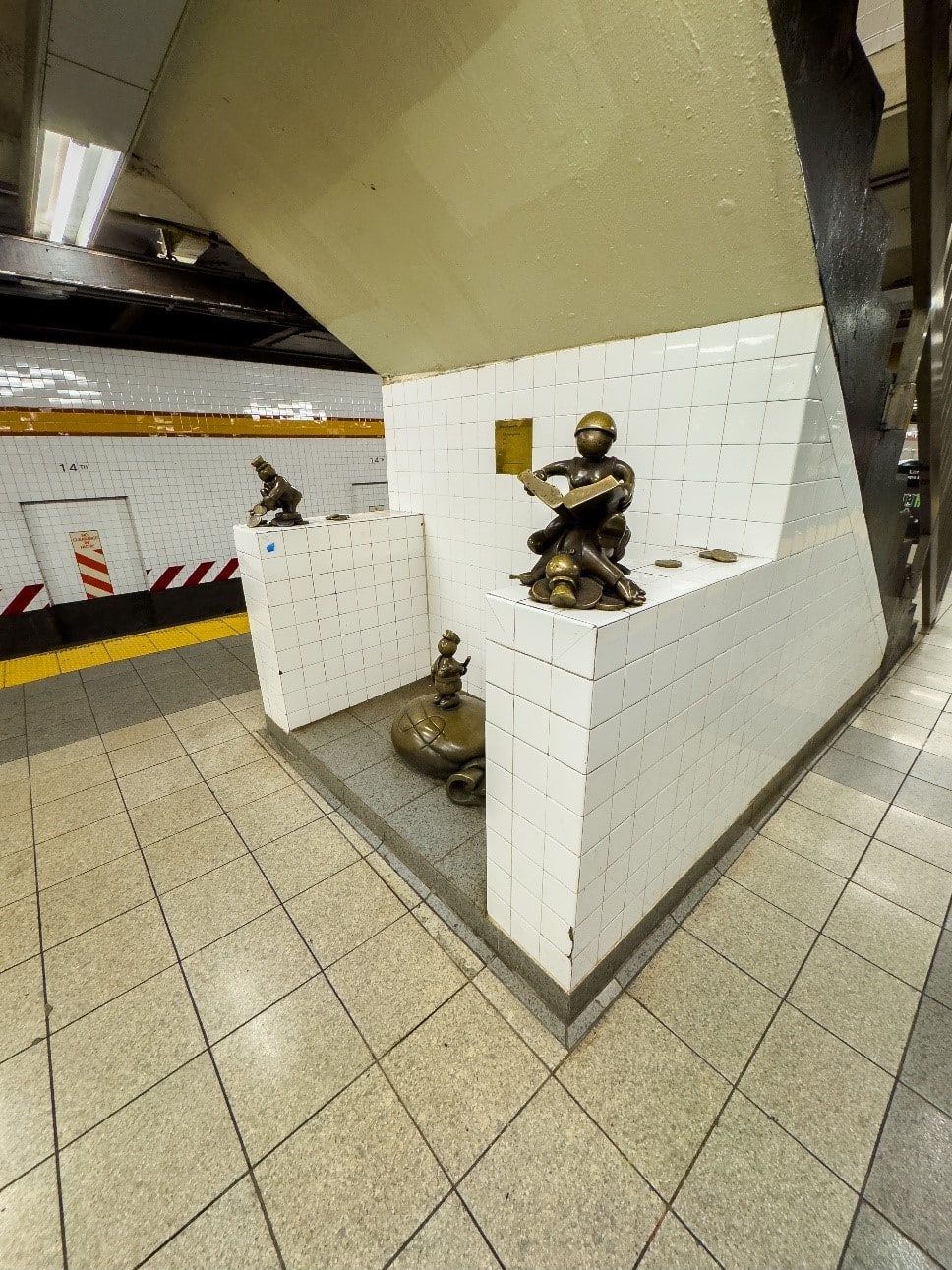 A sculpture of Life Underground depicting a soldier