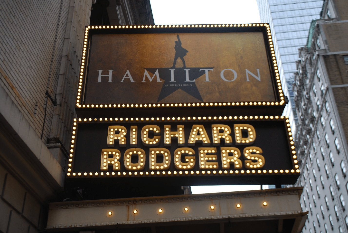 A picture of a Hamilton billboard