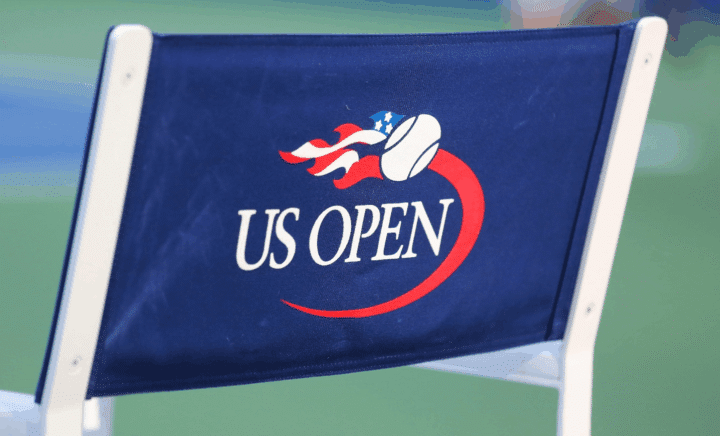 A sign for the US Open
