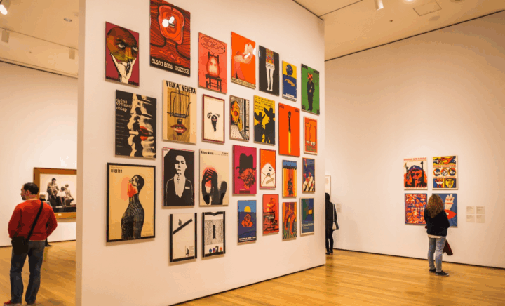 People looking at art in the Museum of Modern Art