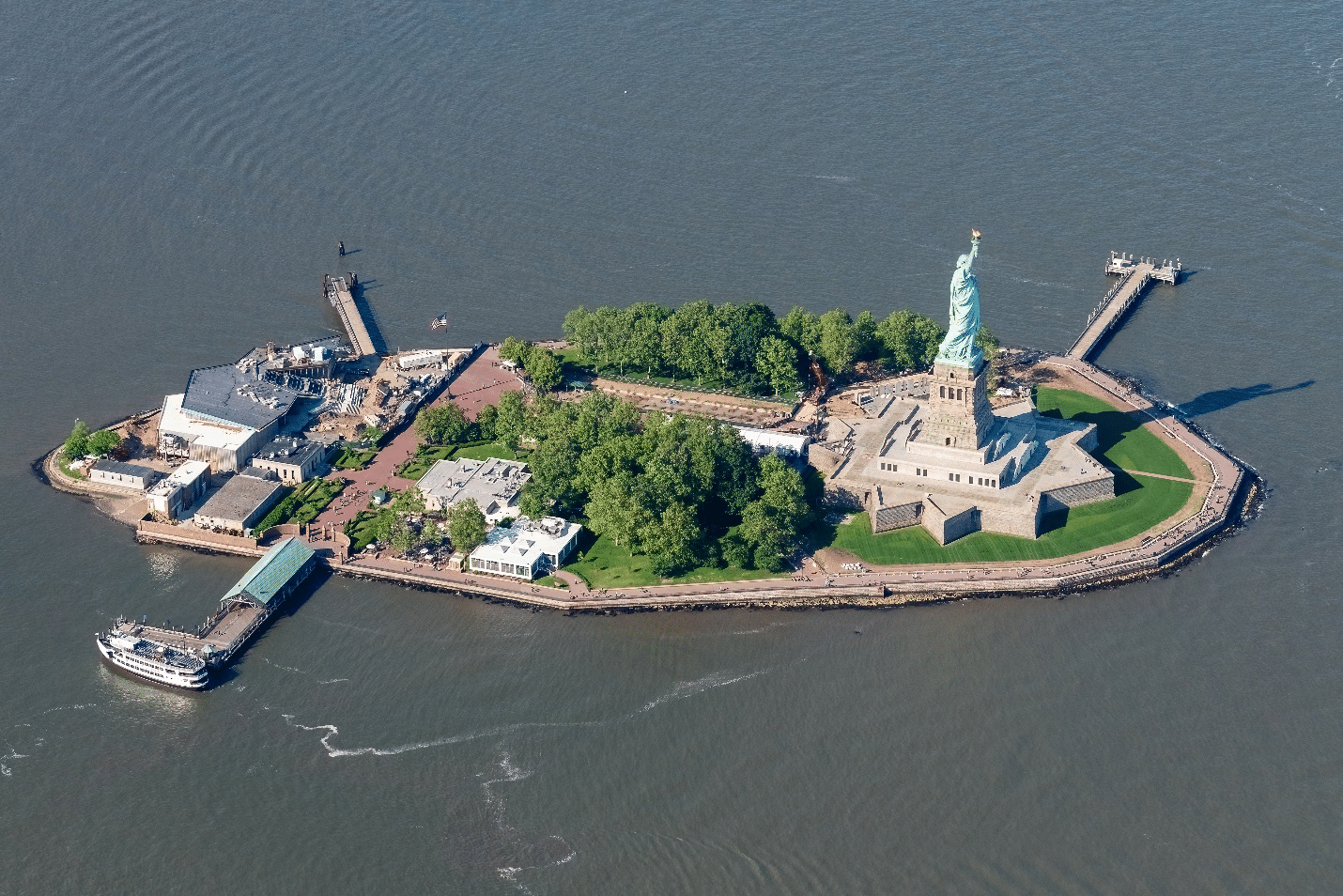 The Statue of Liberty from above