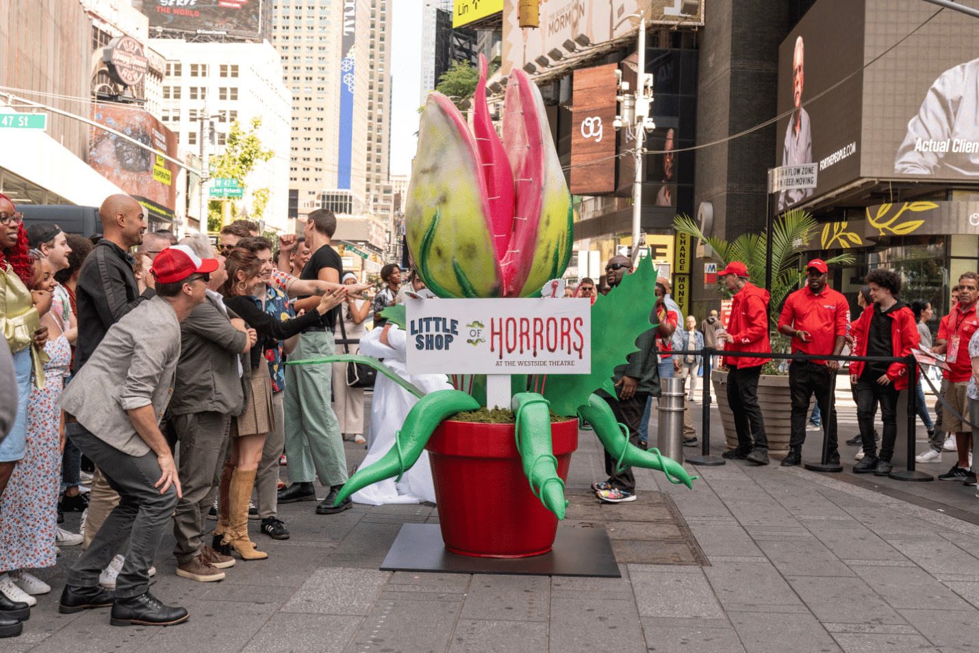 The unveiling of the Little Shop of Horrors on Broadway Street