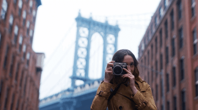 a woman exploring New York City.