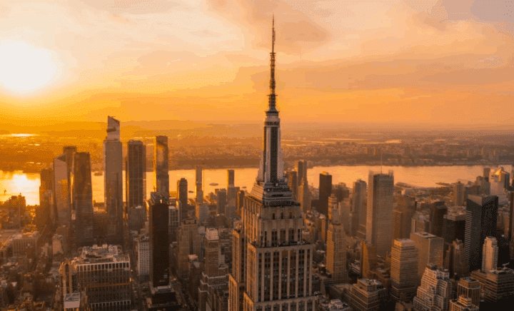 New York City skyline.