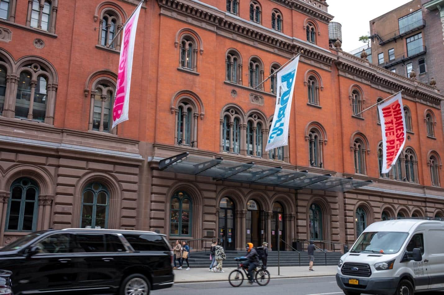 A picture of the Public Theater in NYC