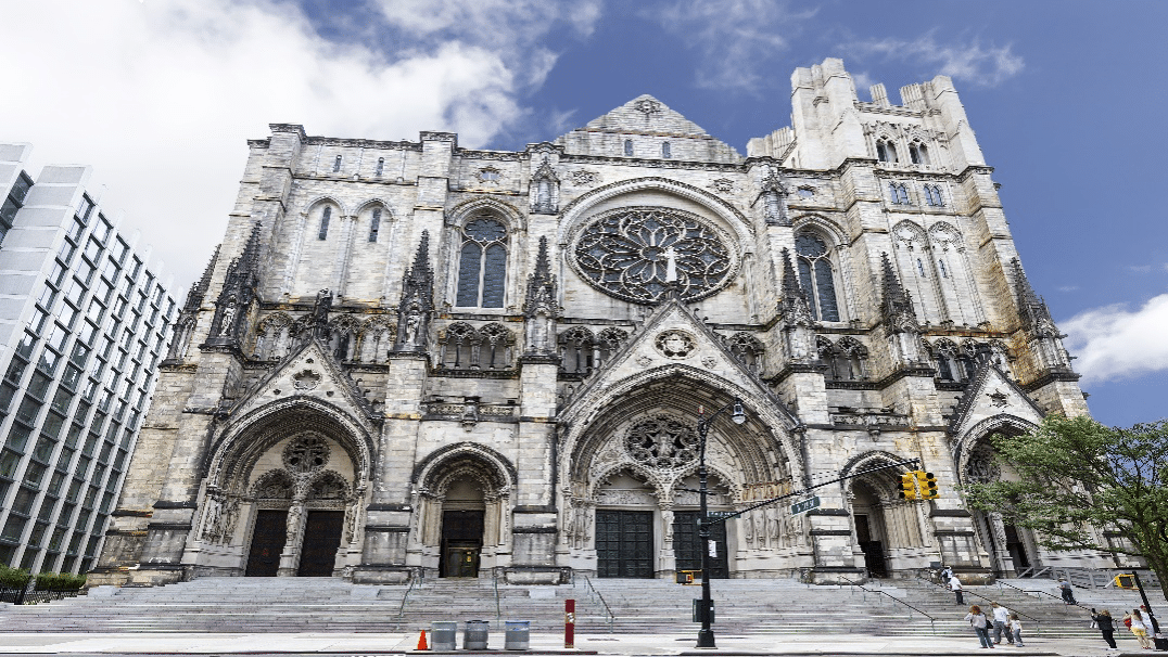 Cathedral of St. John the Divine in New York City, a landmark featured in Archtober NYC 2025 architecture tours and cultural events.